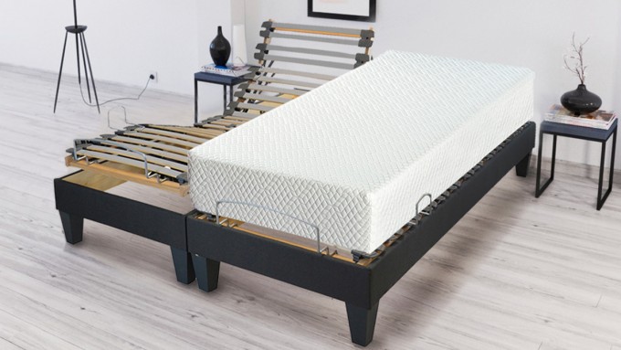 Lit adulte avec sommier et matelas - Narva