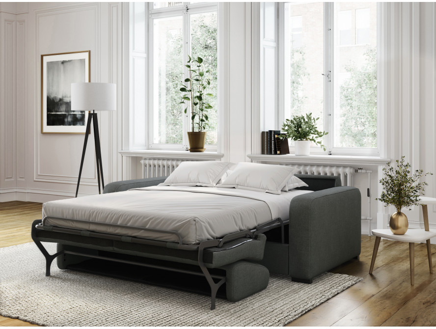 Canapé convertible express , Canapé convertible express SPRING 160 cm  sommier lattes matelas à ressorts 20 cm