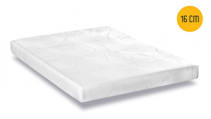 Matelas 180x200 cm goldvisco, mémoire de forme, 10 zones de confort,  indépendance du couchage, réversible, orthopédique, 26 cm